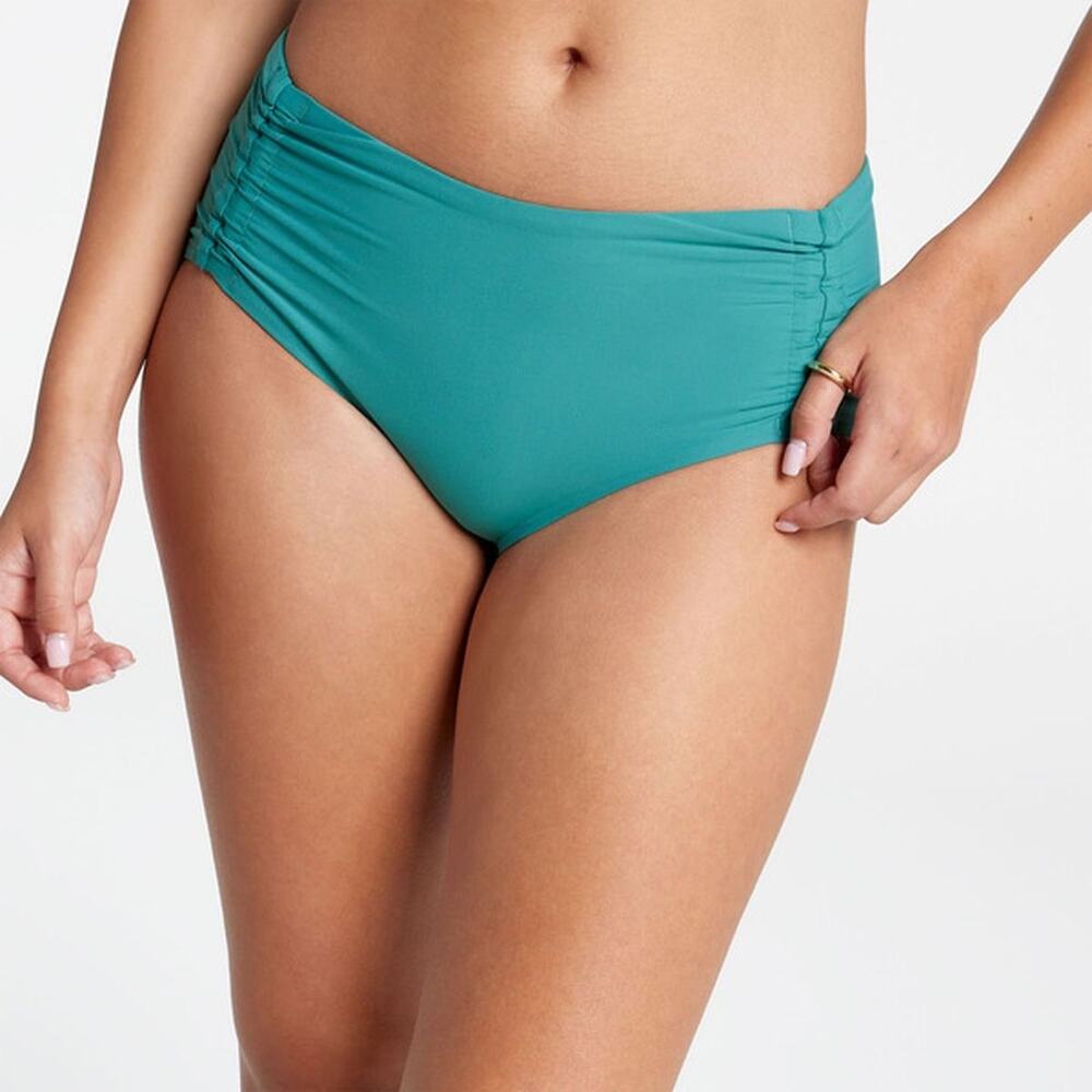CALIA Women’s Adjustable Tie Front Swim Bottom Jungle Green NWT/NWOT